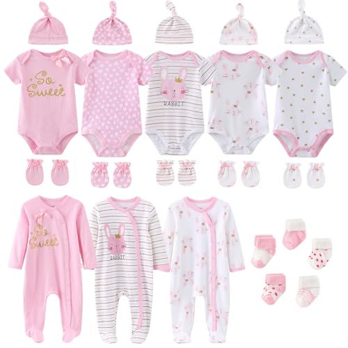 New Born Clothes Cotton Layette Gift Set Unisex Baby Outfit and Accessories Newborn Essentials Must Haves