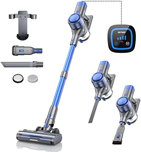 BuTure Cordless Vacuum Cleaner, 33Kpa 450W with Auto Mode Docking Station, Stick Vacuum Cleaner Handheld Wireless Household Vacuum Cleaner for Pet Hair Carpet and Hard Floor