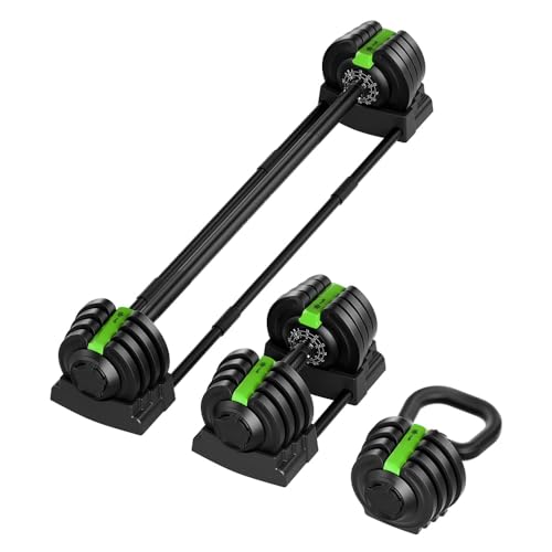 Cult 3in1 Adjustable Dumbbell Set | Dumbbell (1.5–18kg), Kettlebe...
