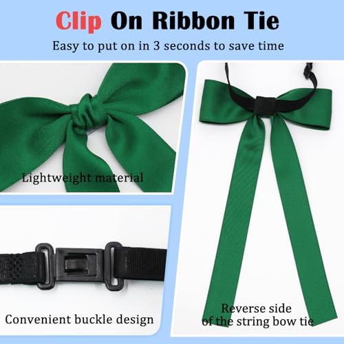 Image of Luckyvestir Western Bow Ties for Men Women, Black /Red Colonel Satin Ribbon String Bow Tie for Costume Uniform