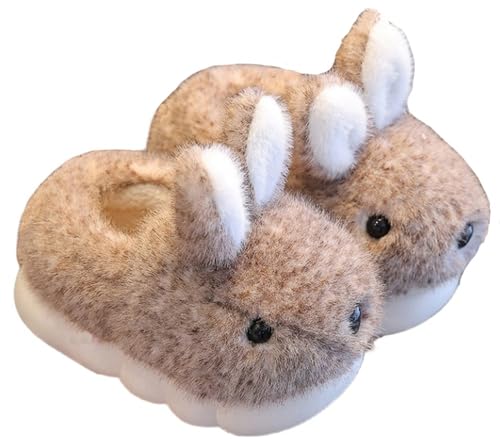 Image of Cute Women's Rabbit Slippers - Warm & Plush, Cartoon Design, Perfect for Winter & Indoor /Outdoor Use