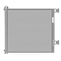 Wodondog Retractable Stair Gate for Baby, Extra Wider Safety Dog Gate 150cm, 86cm Tall, One Hand Operated Baby Gate for Stairways & Hallways, Indoor & Outdoor, Grey (150cm)