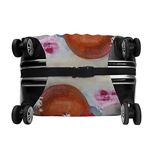 Housse de valise à roulettes élastique fleurs mortes polyester 45,7-81,9 cm