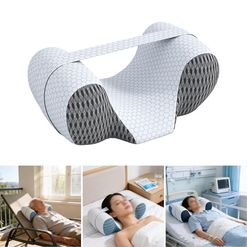 MotiveTech Almohada para Prevenir, Mantiene La Cabeza Recta, Ergonómica con Soporte para El Cuello para Camas, Mujeres Y Hombres, Correa Gris 70cm, Individual - imagen 4