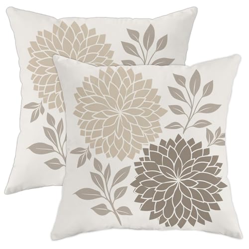 Set di 2 federe per cuscini con motivo floreale, stile