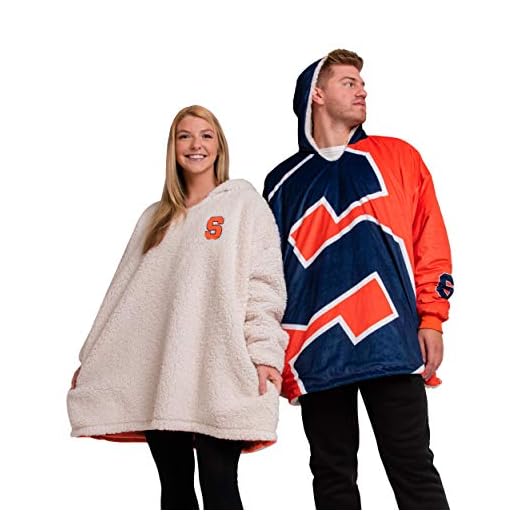 NCAA Syracuse Orange Unisex Reversible Oversized Sherpa Hoodie Sweatshirt Colorblock HoodeezReversible Oversized Sherpa Hoodie Sweatshirt Colorblock Hoodeez, Colorblock, One Size (HDONCSMURBUSQVC)
