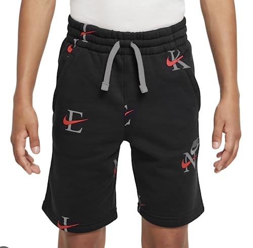 Nike Big Boys' Sportswear Club All Over Print Short-Black