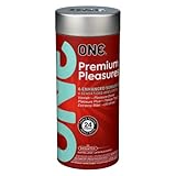 ONE® Premium Pleasures™ Condoms | 6 Pleasure-Enhancing Styles | Variety Pack | Ultra Thin Latex Condoms | Extra Lubricated | Triple Tested | Nontoxic, Vegan, Non-GMO | 24 Pack