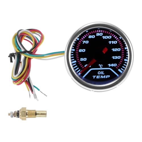 HOPESPANNER Oil Temp Temperature Gauge Meter Kit Grey Engine Temp