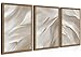 Wood Framed Beige Abstract Wall Art Set of 3, Large Modern Abstract Texture Wall Decor Paintings, Neutral Minimalist Posters Prints Pictures for Living Room Bedroom Office Home Decor 12x16 Inch