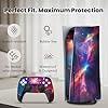 Toxxos PS5 Skin Disc Edition Anime Console and Controller Vinyl Cover Skins Wraps for PlayStation 5 Disc Version CD-ROM Version Purple and Green - Image 3
