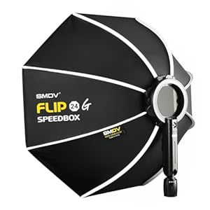 SMDV ソフトボックス FLIP 24G 本体のみ 60cm 折りたたみ式 ワンタッチ オクタゴン型 無蛍光生地 スタンド取付可 ケース付 FLIP24G