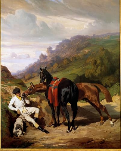 Affiche de Arts White Lad Dedreux Peinture Équestre pour Grand Salon