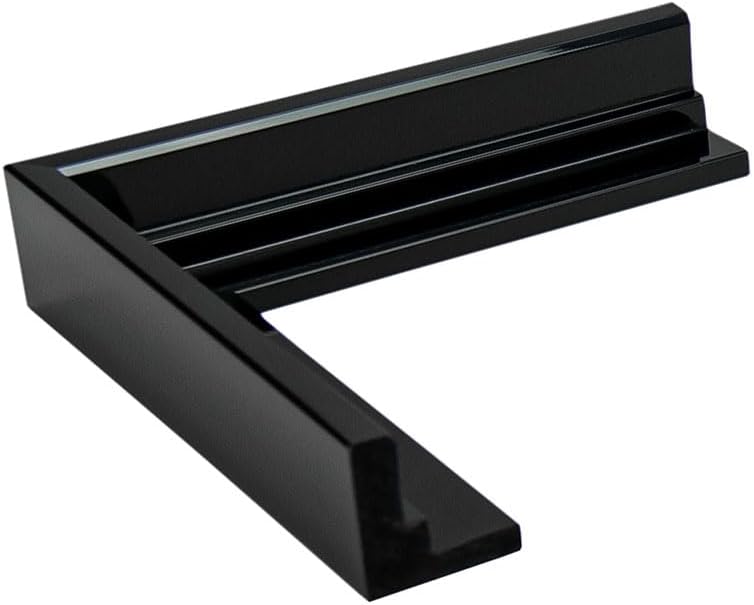 Floater Picture Frame 2-1/8” Deep Polystyrene 8X8 Black Assembled for 0.75 1.5 1.75 Stretched Canvas Floating Frame by Wholesaleartsframes-com Made in USA