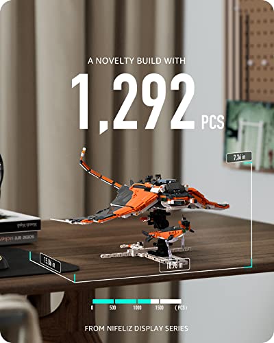 Nifeliz Manta Ray Mecha, Oceanic Manta Ray Building Set, Marine Creature Display Model Toy As Gift Ideas For Adults (1,292 Pieces) #TOP1