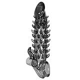 ZeeKoug Schwarzes SportzubehöR, Lange Drachenzahn Stahlkanone Mit Spiked Silikon Abdeckung, Verbessert Kampfkraft, Paargeschenk.