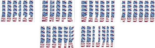 Image of Hardline Products USA 250th Anniversary Series 350 Boat Registration Decal Kit - Red, White & Blue, 3-Inch - Marine Vinyl - Fits Boats, PWC, Pontoons - Custom Pre-Spaced Kit - Made in USA