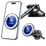 VANMASS for MagSafe Car Mount【Upgraded Strongest Magnets】 Rotatable Ultra Magnetic Car Phone Holder for Dashboard Windshield Vent, Cellphone Mobile Stand for iPhone 15 Pro Max 14 13 12 11 Samsung S24