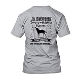 FJUGOOD Intéressant Custom T Shirt Homme's Cool Home Without A Black Labrador Short Sleeve T-Shirt Tee