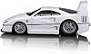 Maisto Muscle Machines Series 1/64 MM Ferrari F40 White Finished Product