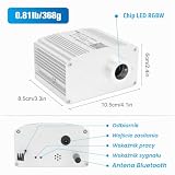 CHINLY Bluetooth 10 W RGBW Twinkle LED Fiber Optic Star lampy sufitowe zestaw aplikacji/pilot zdalnego sterowania, 400 szt. (0,5 + 0,75 + 1,0 mm) x 3 m do domu/samochodu