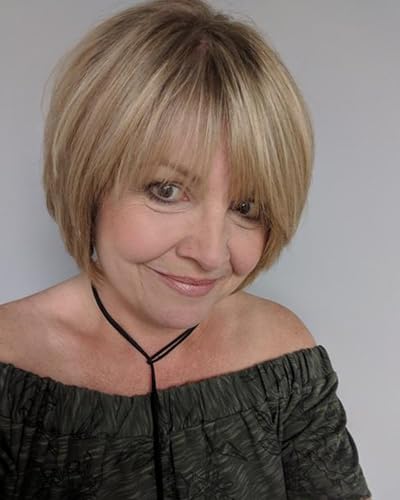 RENERSHOW Blonde Short Pixie Bob Wigs for White Women Layered