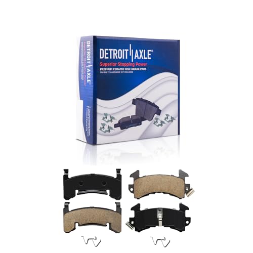Image of Detroit Axle - Brake Pads Brake Shoes for Buick Regal Riviera Chevrolet Blazer Camaro S10 Blazer GMC S15 Jimmy Sonoma Pontiac Bonneville Grand Prix Front Brake Pads Rear Brake Shoes Replacement