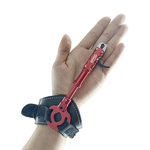 Xxiaojun Adjustable Wristband Release, Index Finger Release, Composite Bow, 360 Degree Rotatable Jaws, Automatic Closure, Bow And Arrow Archery Accessories, Archery Release Aids (Red) #TOP6