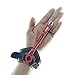 xxiaojun Adjustable Wristband Release, Index Finger Release, Composite Bow, 360 Degree rotatable Jaws, Automatic Closure, Bow and Arrow Archery Accessories, Archery Release Aids (red)