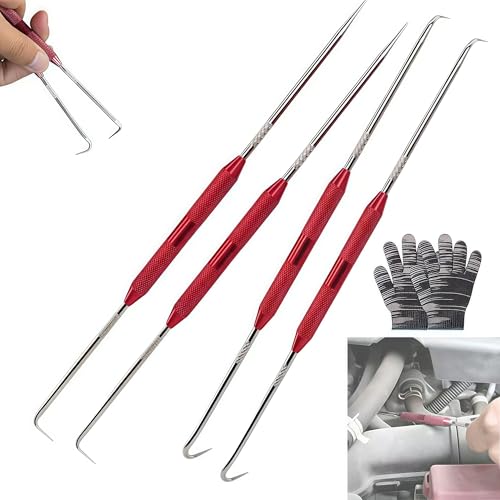 Stainless Steel Master Decoder, 2 in 1 Set Hook & Pick Set Hand Tool, Master Key Decoder, Stainless Steel Master Key Decoder Lock Pick, Precision Pick and Hook Set Repair Tools (2PC)