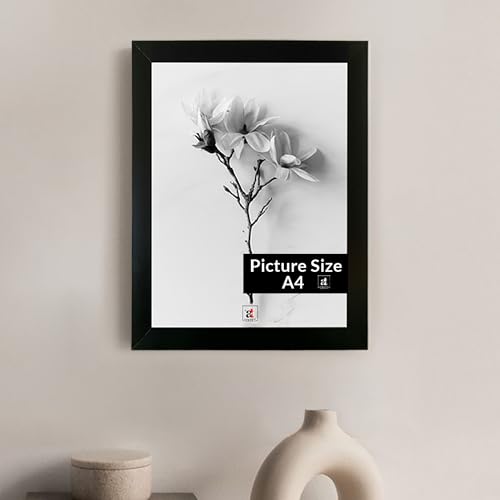 Image of Art Street Hanging Picture Frame for Wall Hanging Photo Frames for Wall Decoration Home Decor Photo Frame for Diwali Decoration Picture Frames A4 Size Black 20x30 cm