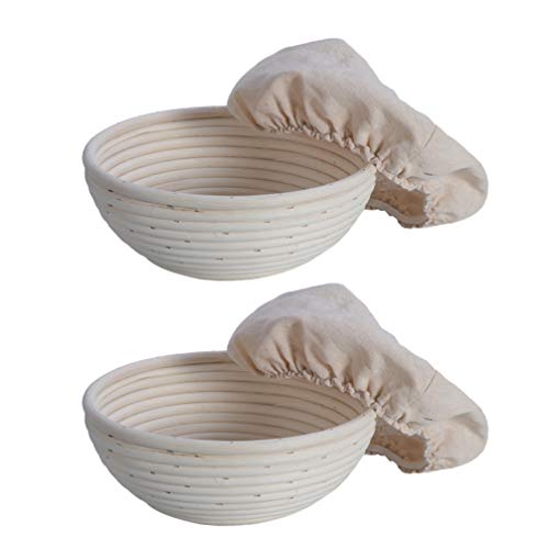 DOITOOL 2 Set of Round Bread Proofing Baskets for Sourdough Bread,Sourdough Proofing Basket