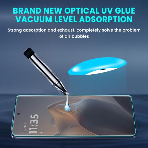 Image of ArmourPro Matte UV Tempered Glass for Motorola Edge 60 Fusion and Motorola Edge 60 Pro 5G, Curved Screen Protector, Anti-Glare, Edge-to-Edge Coverage, Fingerprint Friendly, Case Friendly | Pack of 1
