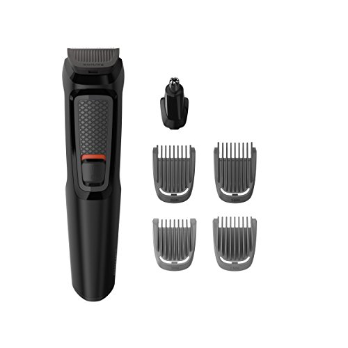 Aparador de Pelos, Philips, Multigroom MG3711/15, Preto e Cinza e Detalhes em Vermelho