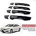 Door Handle Covers Trim Compatible With 10th Gen Honda Civic Sedan Hatchback Coupe Type R 2016 2017 2018 2019 2020 2021 Exterior Door Handles with smart Entry keyhole Glossy black Car Decoration