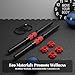 DYNWAVE 2X Dumbbell Handle Dumbellsweights Set Sturdy with 4 Collars Barbell Bar for Workout Strength Training Fitness Gym Attachment, 55cm