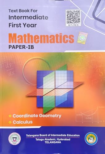 Image of Text Book For Intermediate 2026 Edition First Year Mathematics 1A 1B [Paperback] Telugu Akademi Hyderabad Telangana