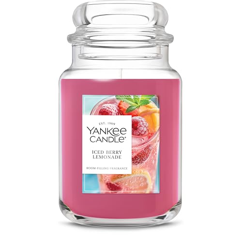 Yankee Candle Iced Berry Lemonade Scented Candle, 22oz Large Jar with up to 150 Hour Burn Time, Giftable