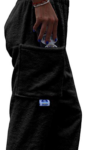 Towel Pants for Swimmers – Cotton Terry Towel Pants – Beach Coverup – Resort Wear – Swim wear Black4