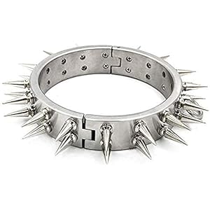 Madaenmj Rvs Bondage Ketting Met Doorn Dubbele Rij Afneembare Spike Choker Terughoudendheid Speeltjes Voor Vrouw Mannen…