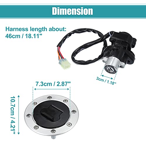 Interruptor de encendido de moto y tapa de tanque para Suzuki GSXR 750 7