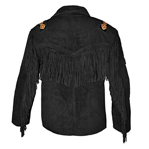 LEATHERAY Western Leather Jackets for Men Cowboy Leather Jacket and Fringe Beaded Coat Suede Leather shirt2