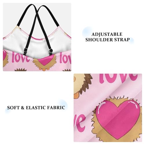 Girl's One Piece Swimsuit Cute Hedgehog Love Beach Bathing Swimwear3