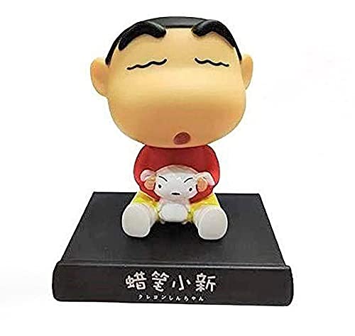 Image of Daiyamondo Super Hero Action Figure Limited Edition Bobblehead with Mobile Holder for Car Dashboard, Office Desk & Study Table (Pack of 1) (Shinchan Eye Close)