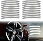 20 Pack Reflective Rim Stripe Decals, Universal Car Motorcycle Bicycle Night Safety Anti-Scratch Reflective Rim Stickers