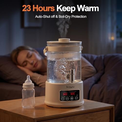 Image of Kawu Electric Kettle, 7-in-1 Hot Water Dispenser Health Pot for Tea Coffee | 2.5L Glass Tea Kettle with Temperature Control, 24H Keep Warm, BPA Free, Water Warmer for Home Office Kitchen