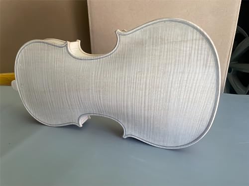 Generic 4/4 Professional White Violin, Flame Maple Back, Spruce Top, Handmade, Unfinished, Luthier Quality