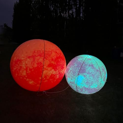 OZIS 23.6’’ Large Inflatable Planets Solar System LED Inflatable Mars Planet Balloons for EducationalInstitution/Planetarium/Store/Church/Club Decoration — view 5