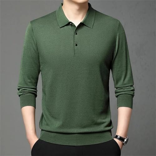 Men's Wool Cassual Turn Down Collar Pullovers Knit Tops Long Sleeve Sweater Casual Jumper2