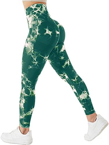 TAYOEA Panie Scrunch Butt Leggingi Pleszczowe Sporty Sportowe Ozroczyste Siłowni Spodne